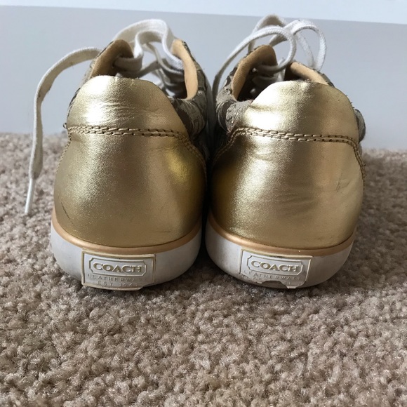 Coach Gold Logo Shoes - Picture 3 of 5